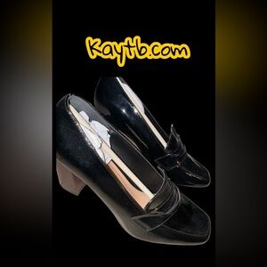 Elegant Black Square Women's Loafers